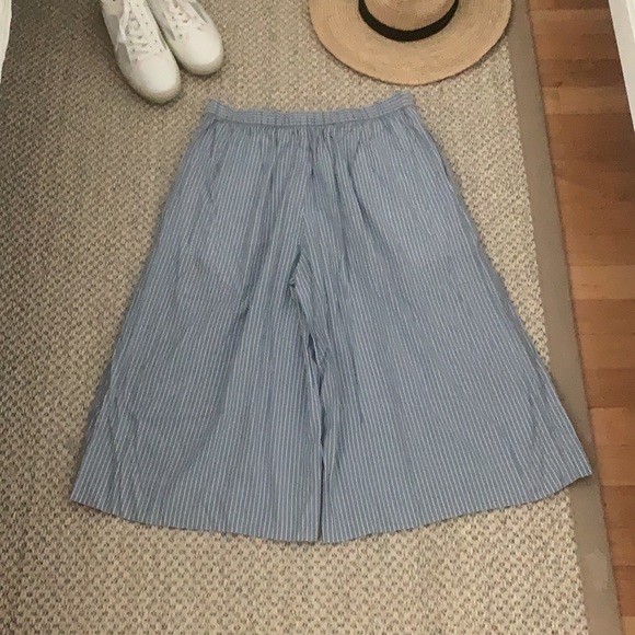 Madewell Pavilion stripe culotte pants pockets M - Picture 8 of 10